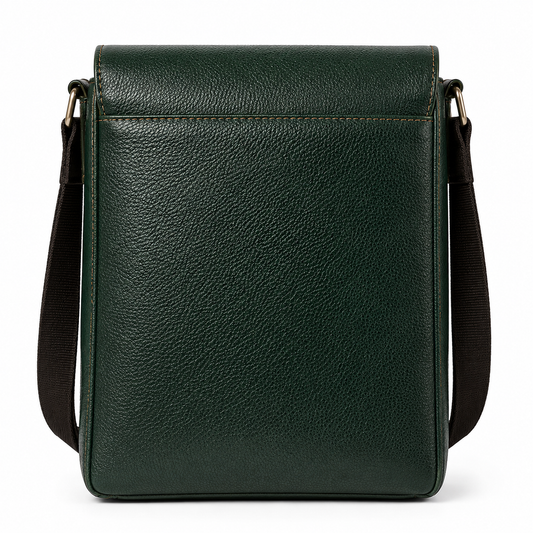 ARIES Maverick Leather Messenger Bag(Green)