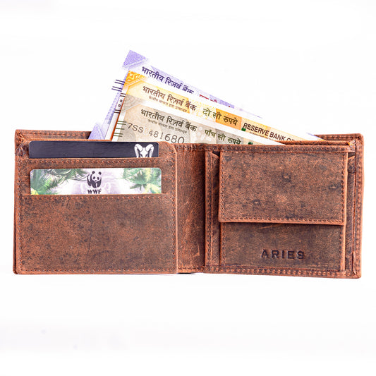 ARIES Eagle Edition Men's Wallet (Tan)