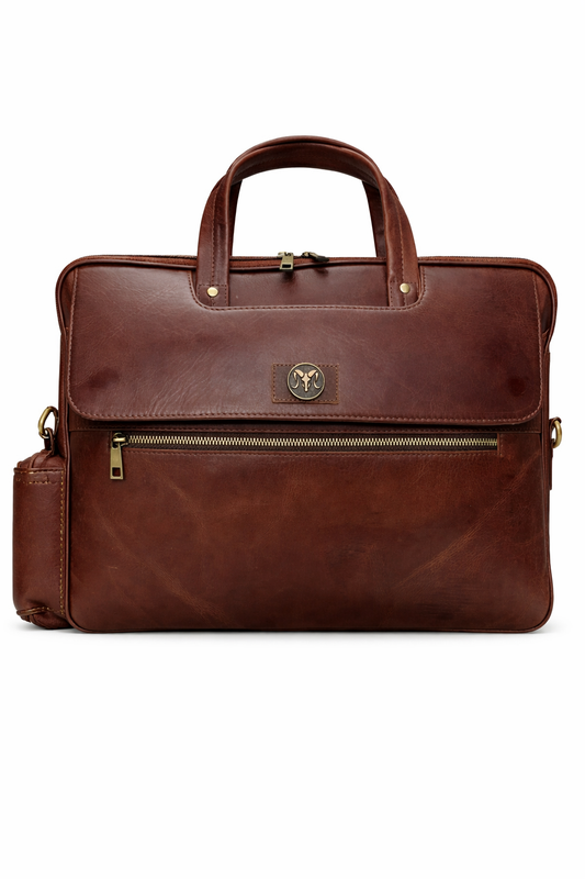 ARIES Overlap Laptop Bag 16"inch (Brown)