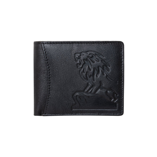 Lion Edition (Black) Leather Combo – Wallet, Belt & 14" Laptop Bag