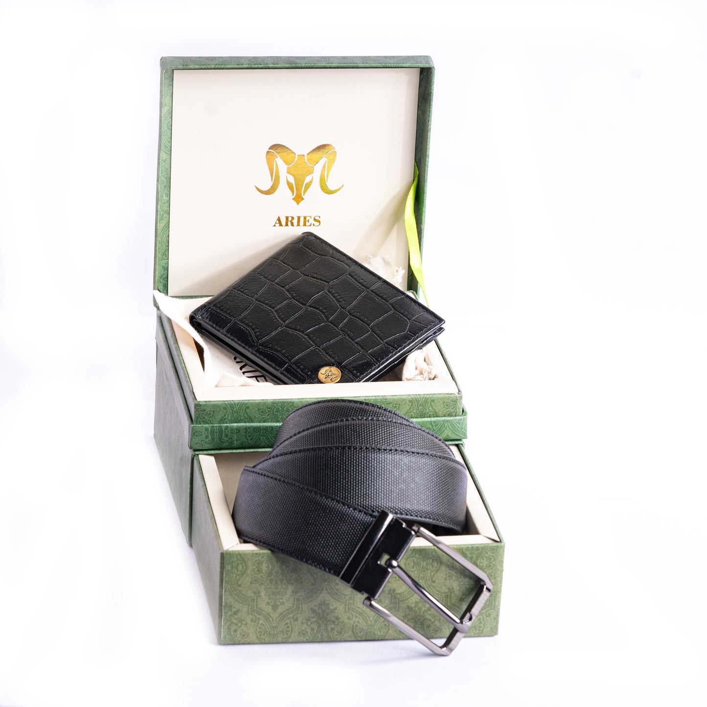 ARIES Panther Edition Wallet & Belt Combo