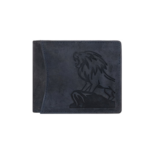 ARIES Lion Edition Men's Wallet (Blue)
