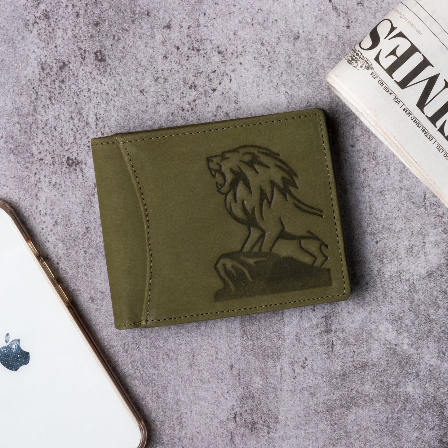 ARIES Lion Edition Men's Wallet (Green)