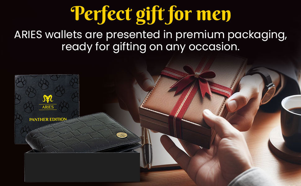 ARIES Panther Edition Men's Wallet (Blue)