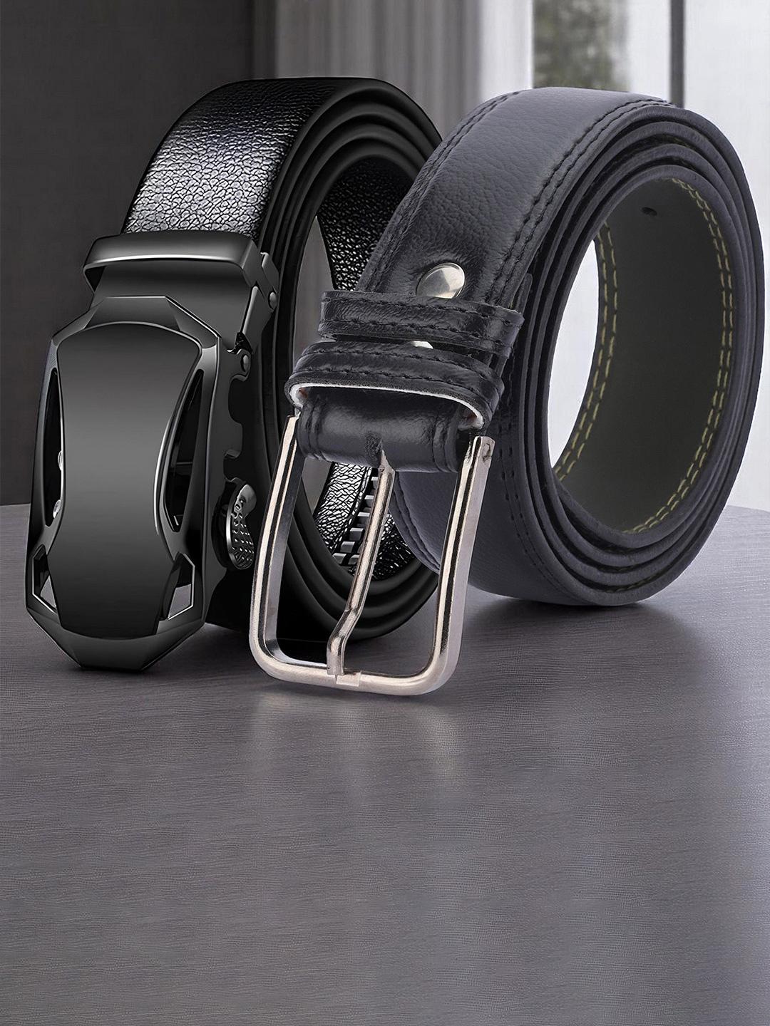 ARIES Men Pack of 2 Formal Belt
