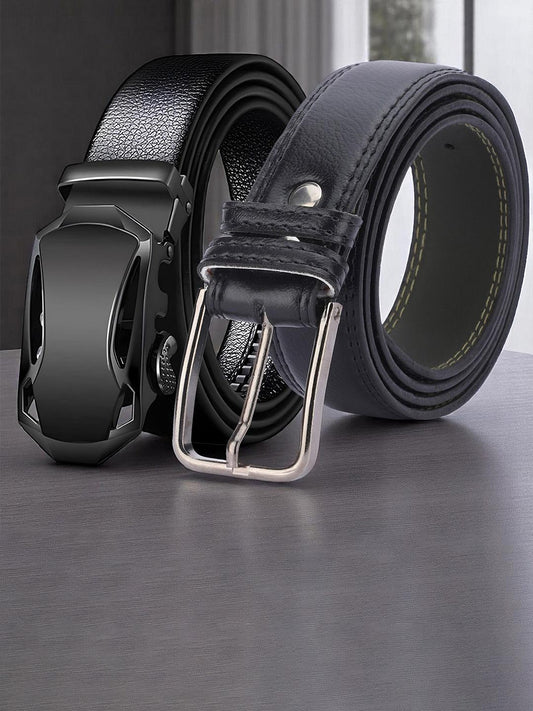ARIES Men Pack of 2 Formal Belt