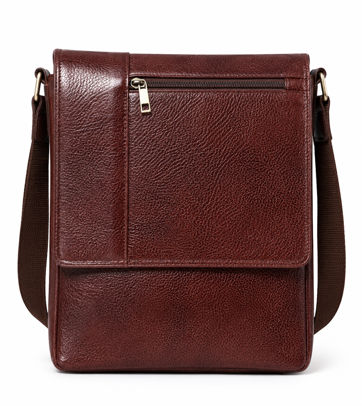 ARIES Maverick Leather Messenger Bag(Brown)
