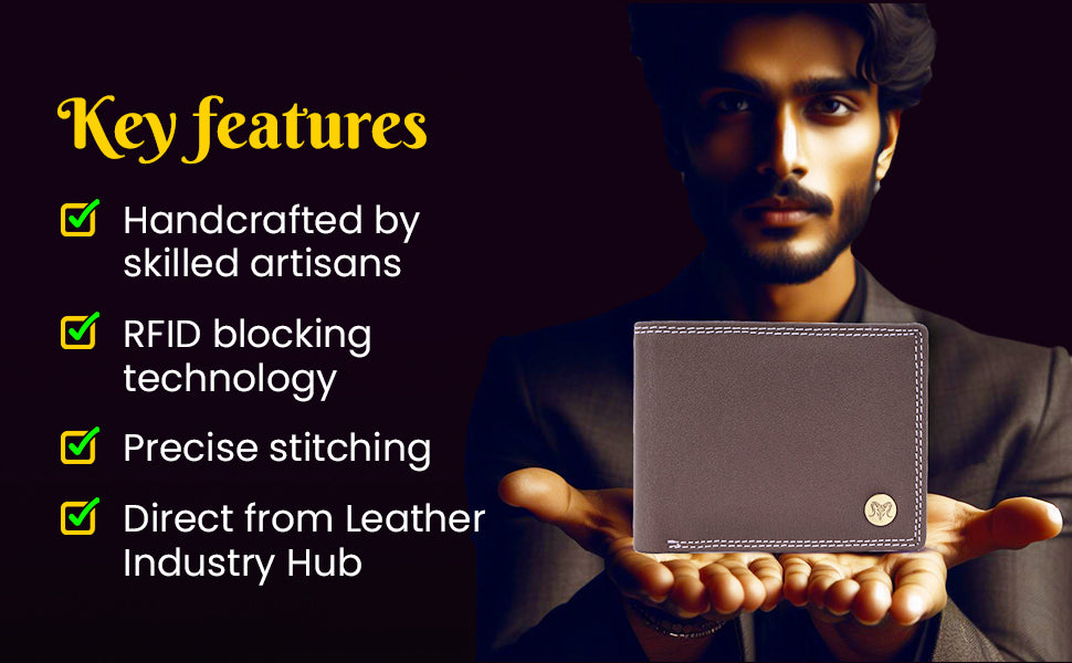 ARIES Vegan Leather Men's Wallet (Brown)