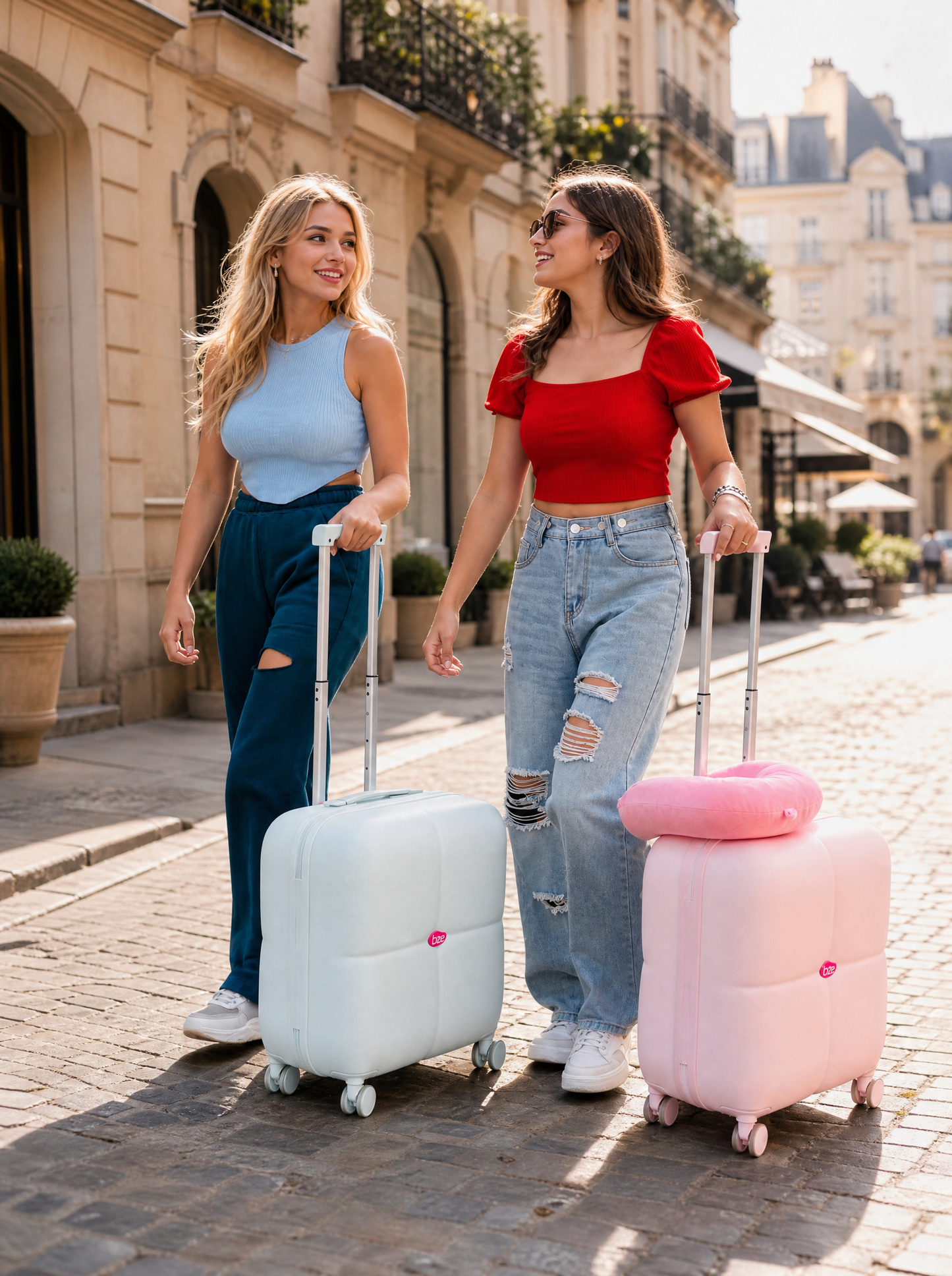 BAE x ARIES Carry-On Cabin Luggage – Light Green| Lightweight Hard Shell Trolley Suitcase | 360° Spinner Wheels | TSA Lock | Cabin Size