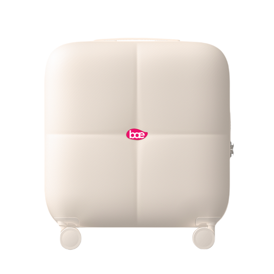 BAE x ARIES Carry-On Cabin Luggage – Beige | Lightweight Hard Shell Trolley Suitcase | 360° Spinner Wheels | TSA Lock | Cabin Size