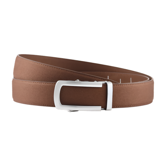 ARIES Autolock Belt for Men- Suede (Brown)
