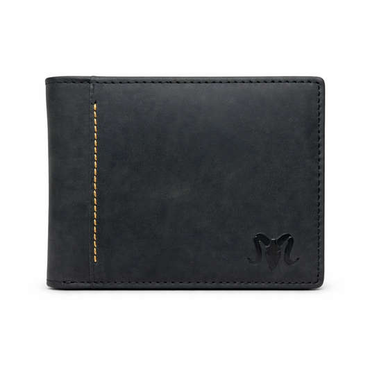 ARIES Hunter Leather Wallet- Black