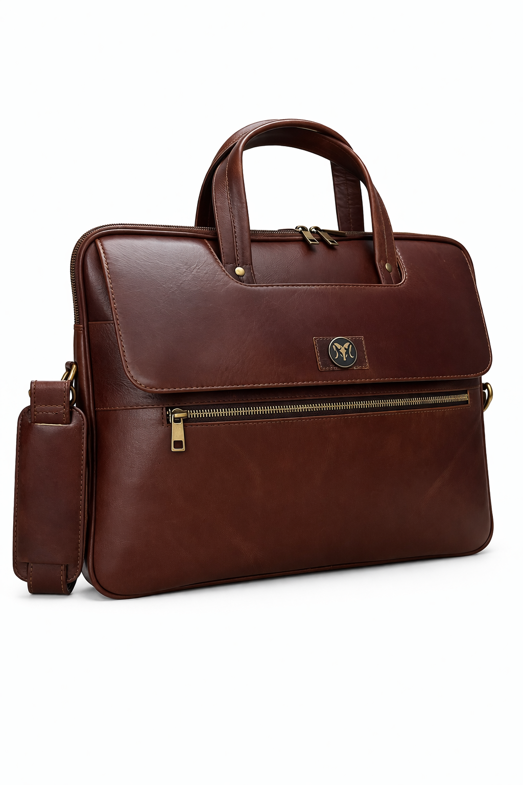 ARIES Overlap Laptop Bag 16"inch (Brown)