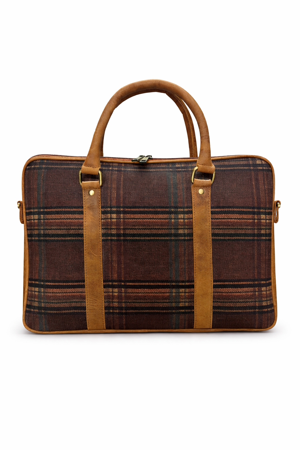 ARIES Checkered Pattern Laptop Bag 16"inch (Tan)