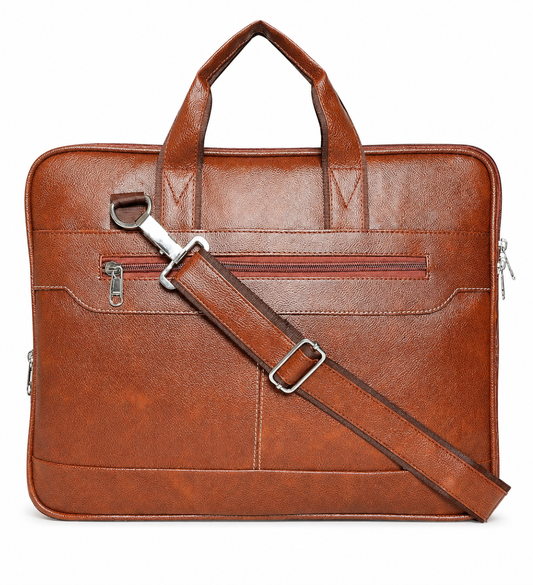 Box Edition Leather Combo(Brown) – Wallet, Belt & 16" Laptop Bag