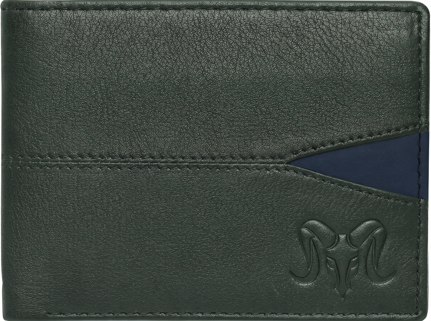 Aries Premium Olive Green Genuine Leather Card Holder Wallet