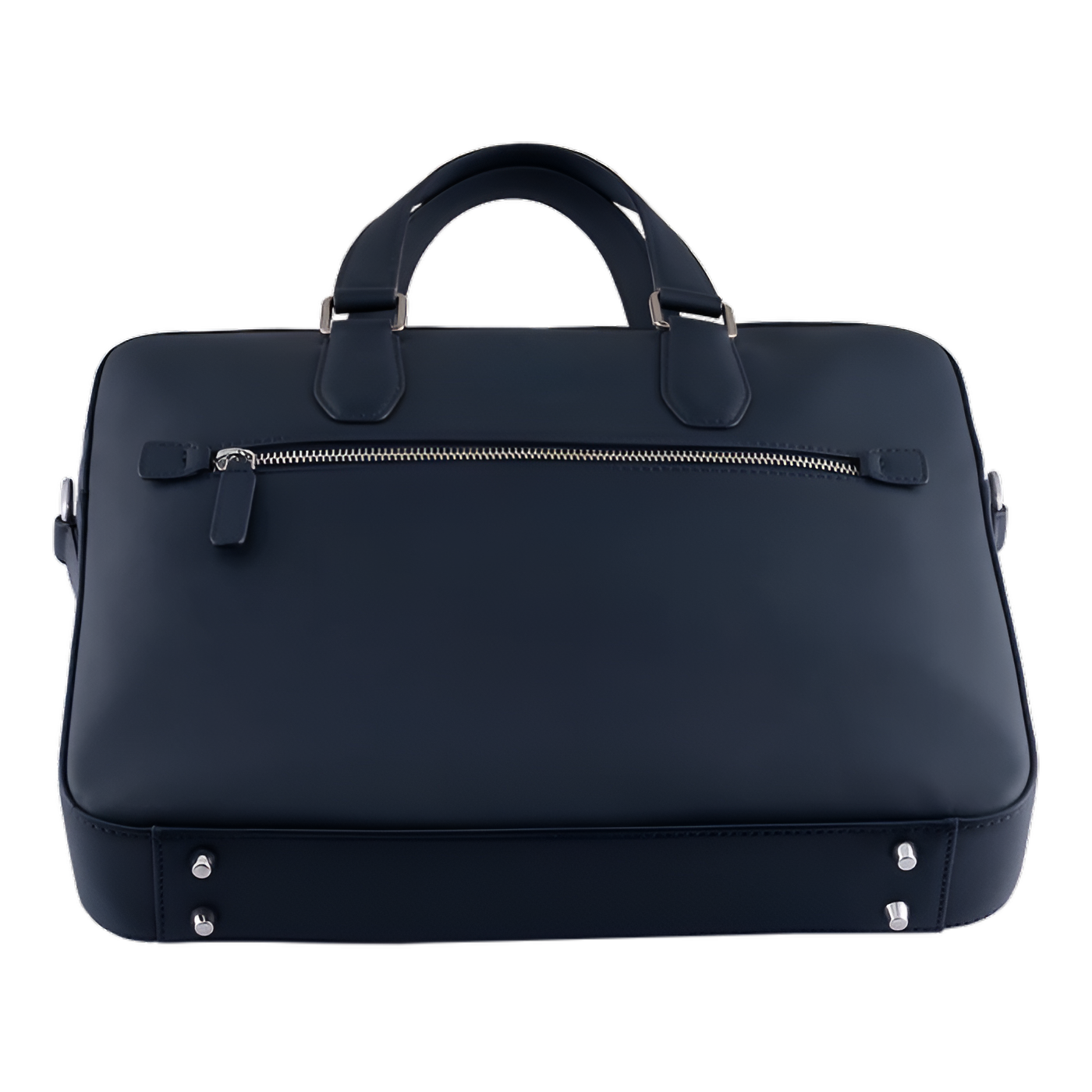 ARIES Laptop Bag in Plain Vegan Leather 16"inch (Blue)