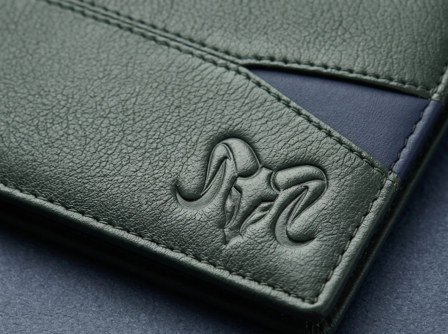 Aries Premium Olive Green Genuine Leather Card Holder Wallet