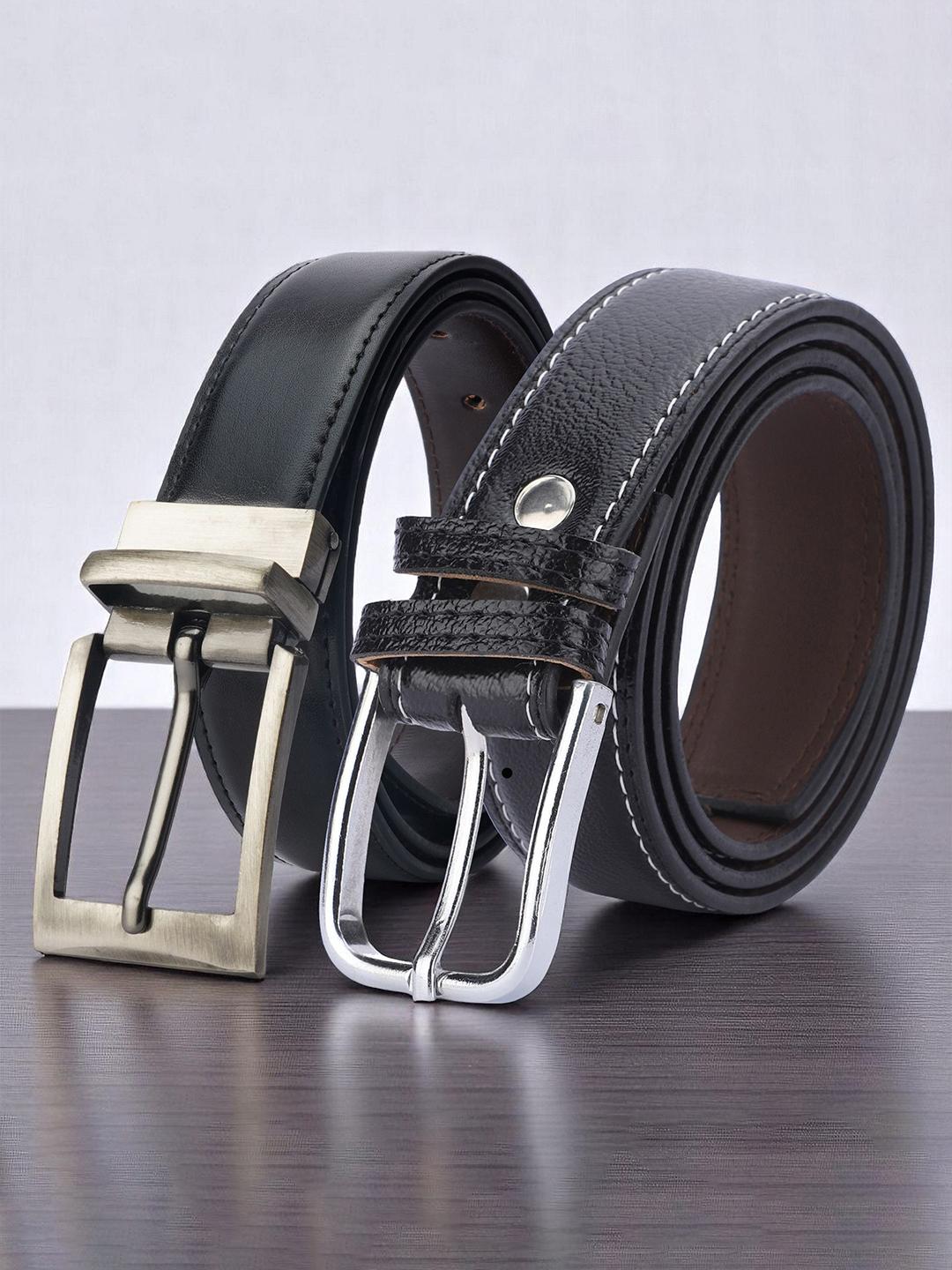 ARIES Men Pack of 2 Formal Belt