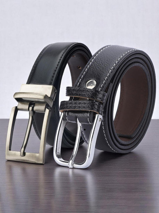 ARIES Men Pack of 2 Formal Belt