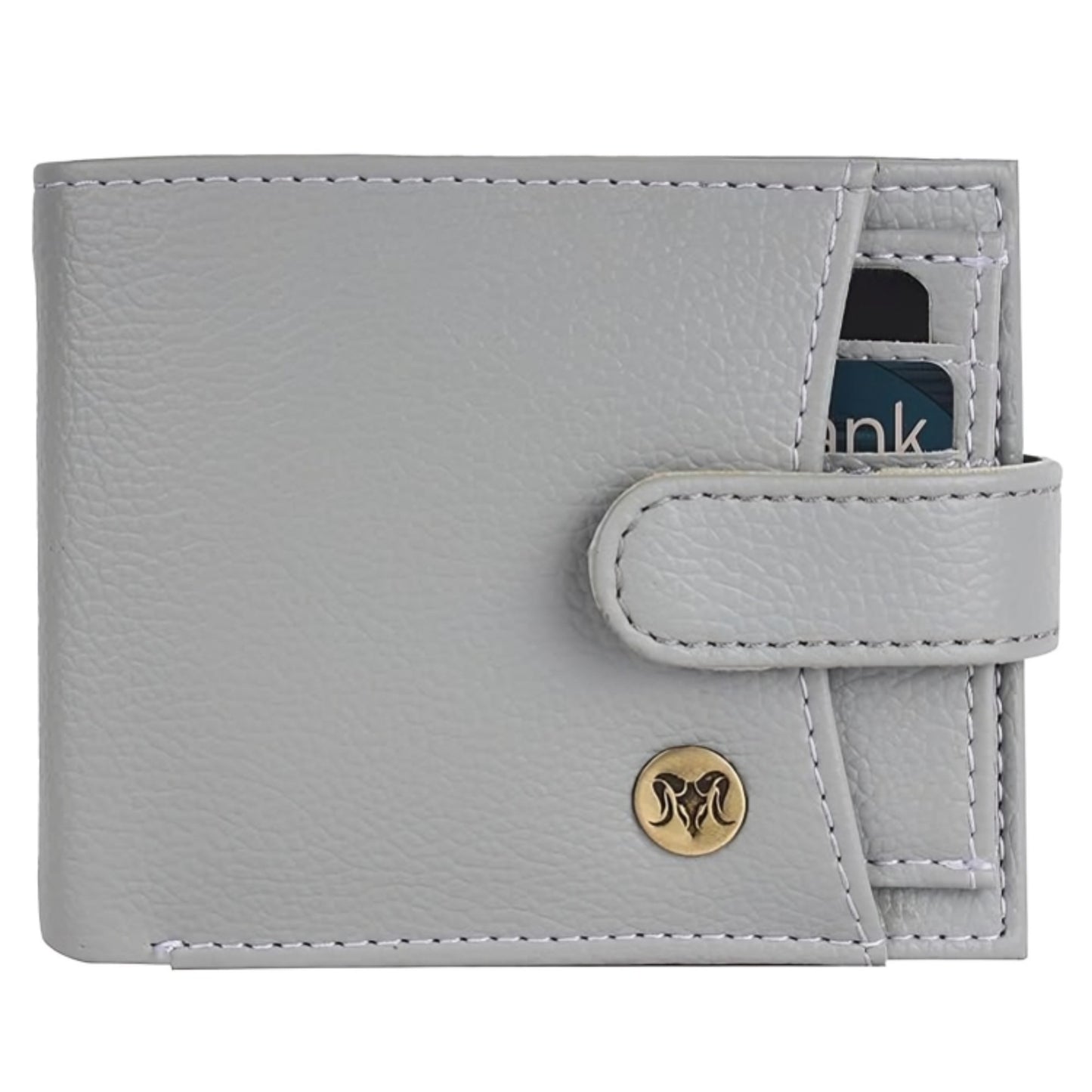 ARIES Vegan Leather Men's Wallet with Loop (Grey)