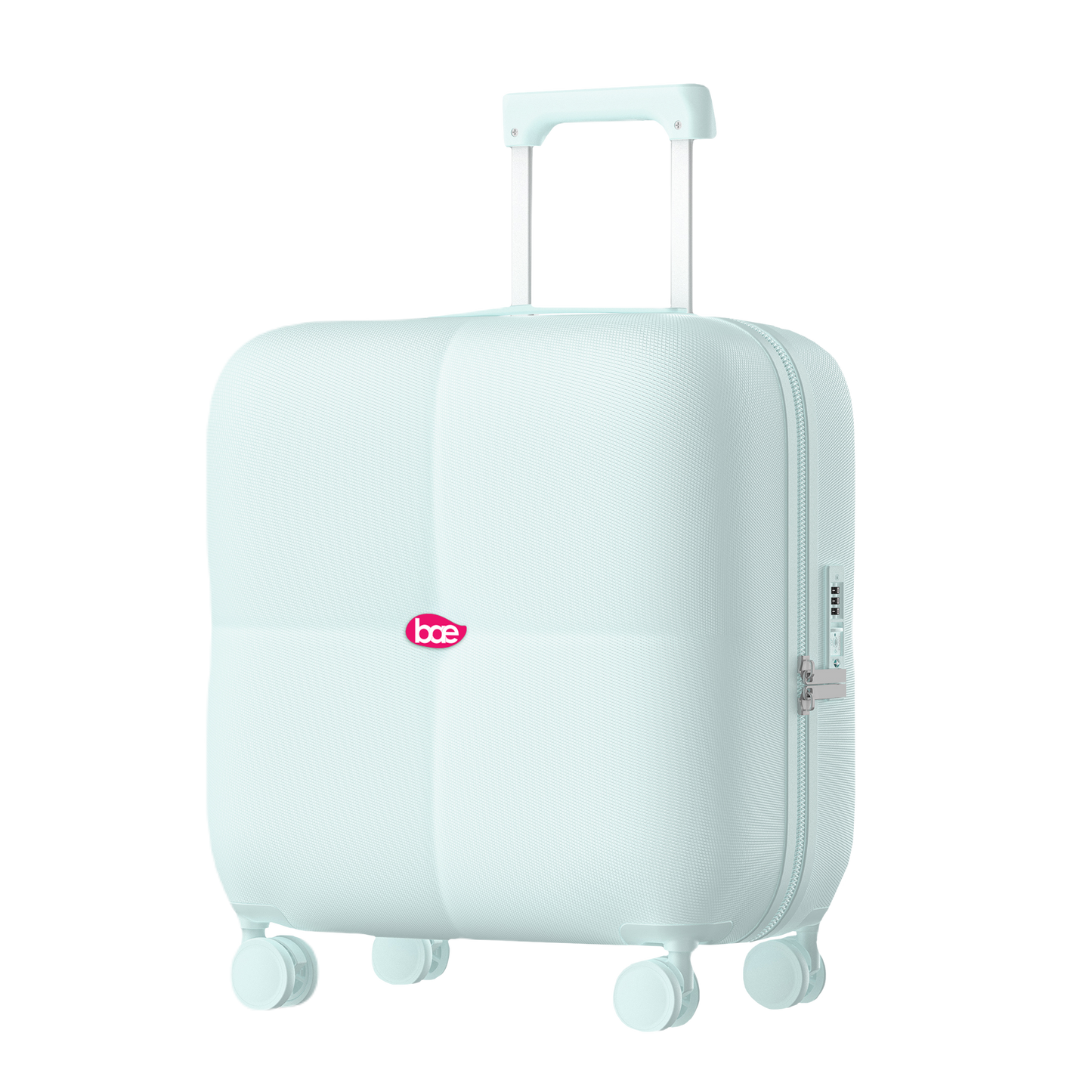 BAE x ARIES Carry-On Cabin Luggage – Light Green| Lightweight Hard Shell Trolley Suitcase | 360° Spinner Wheels | TSA Lock | Cabin Size
