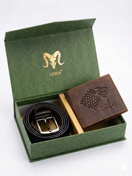 ARIES Game of Thrones Edition Wallet & Belt Combo