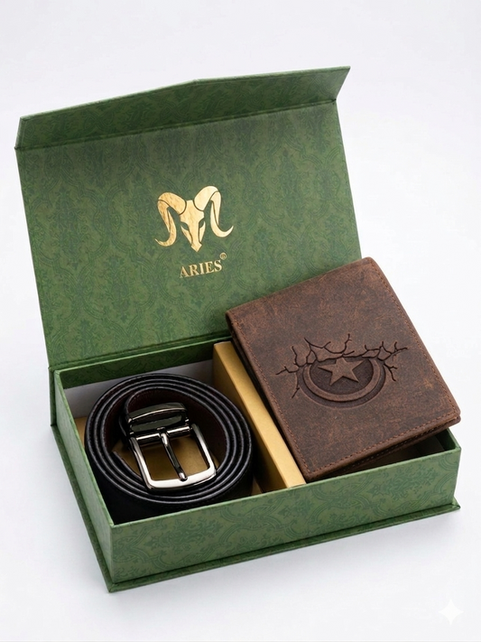 ARIES Captain America Edition Wallet & Belt Combo