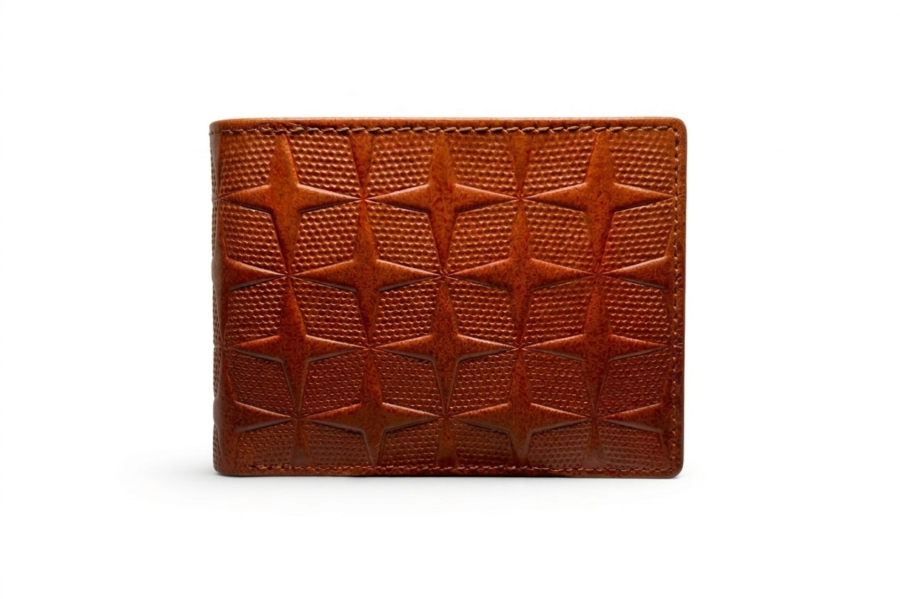 ARIES Star Pattern Wallet (Brown) with Belt