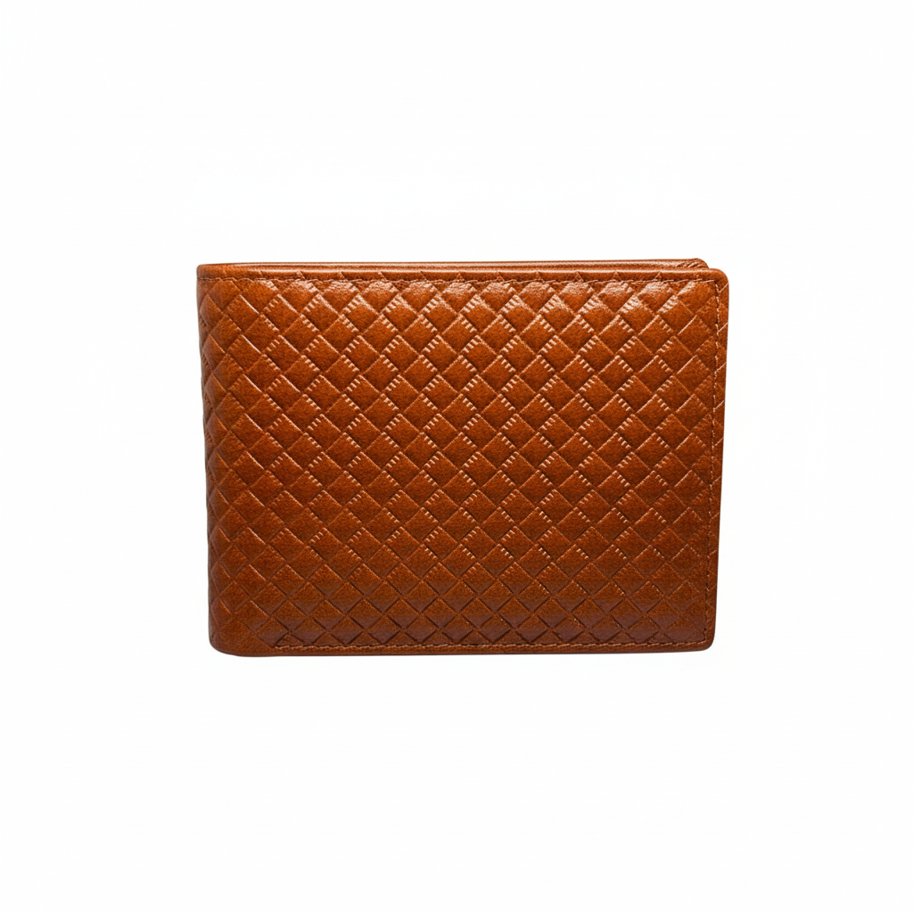 ARIES Check Pattern Wallet (Brown) with Belt