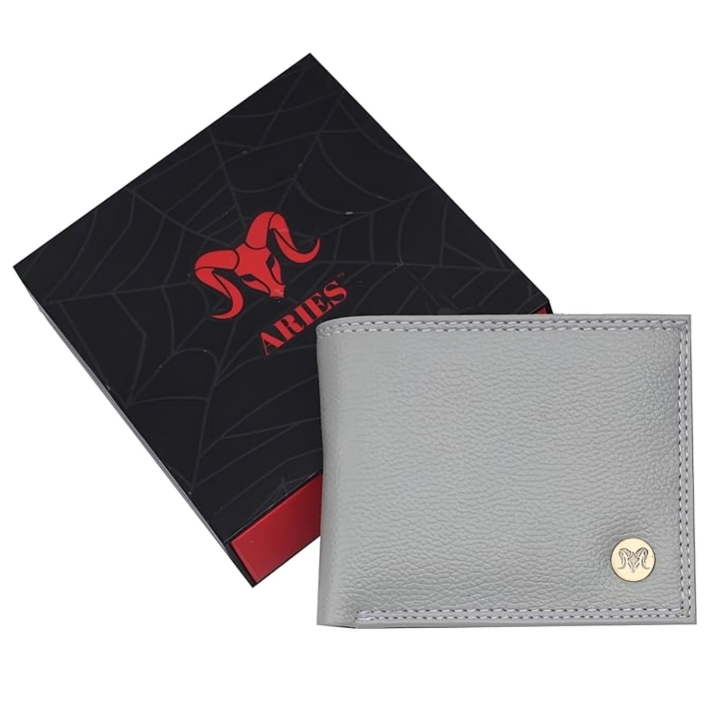 ARIES Vegan Leather Men's Wallet (Grey)