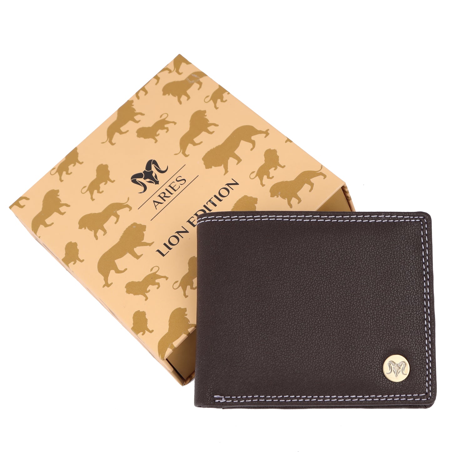 ARIES Vegan Leather Men's Wallet (Brown)