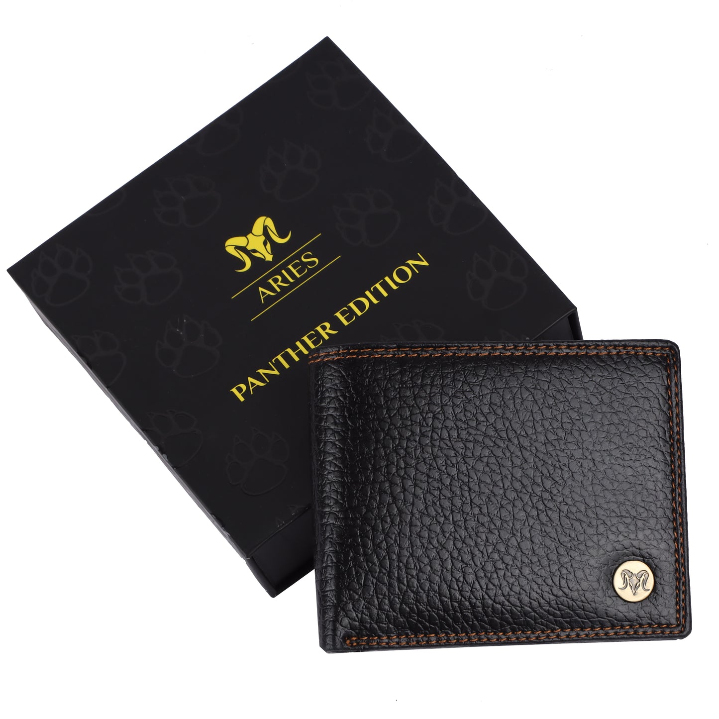 ARIES Vegan Leather Men's Wallet (Black)