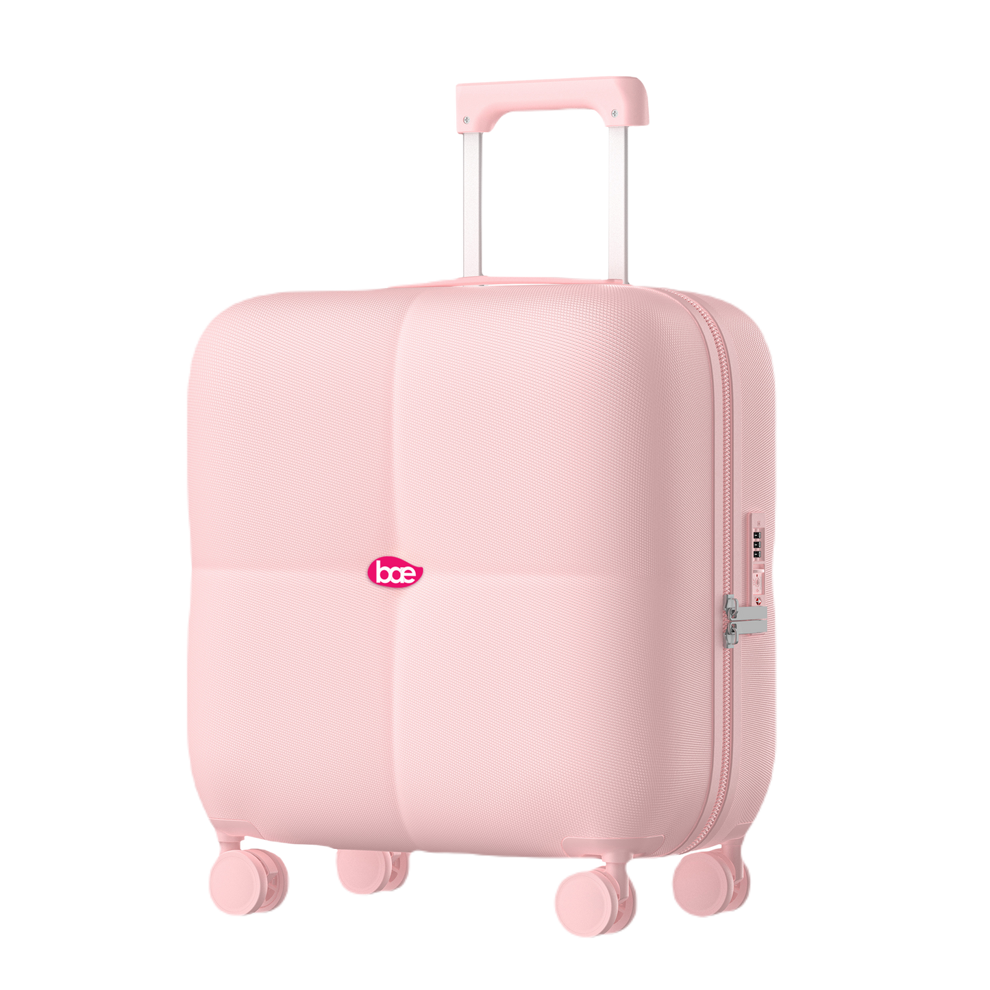 BAE x ARIES Carry-On Cabin Luggage – Pink | Lightweight Hard Shell Trolley Suitcase | 360° Spinner Wheels | TSA Lock | Cabin Size