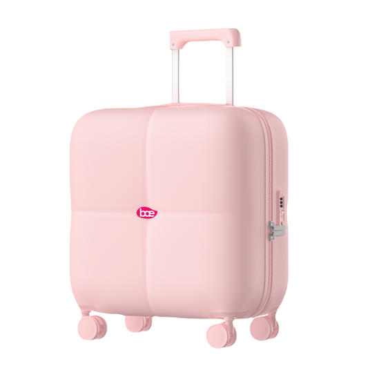 BAE x ARIES Carry-On Cabin Luggage – Pink | Lightweight Hard Shell Trolley Suitcase | 360° Spinner Wheels | TSA Lock | Cabin Size