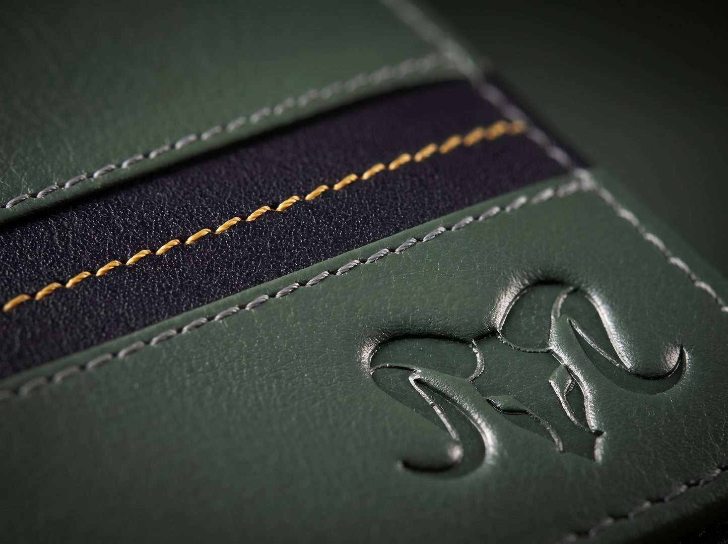 Aries Premium Olive Green Genuine Leather Bi-Fold Wallet