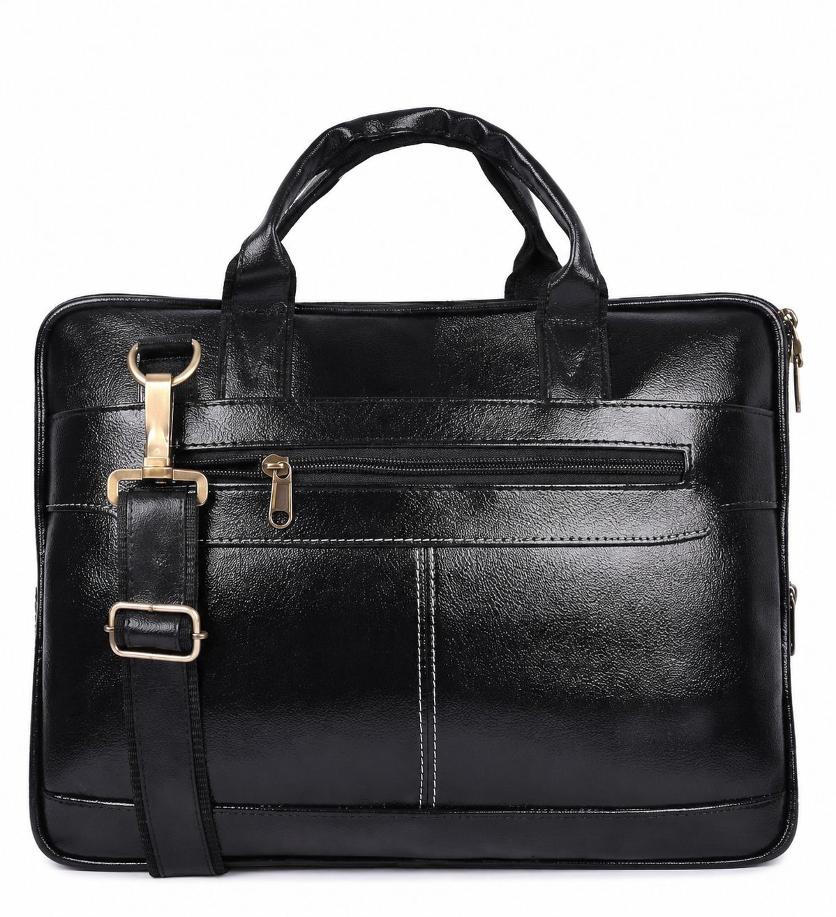 Box Edition Leather Combo(Black) – Wallet, Belt & 16" Laptop Bag