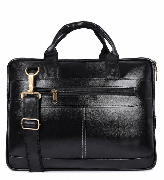 Box Edition Leather Combo(Black) – Wallet, Belt & 16" Laptop Bag