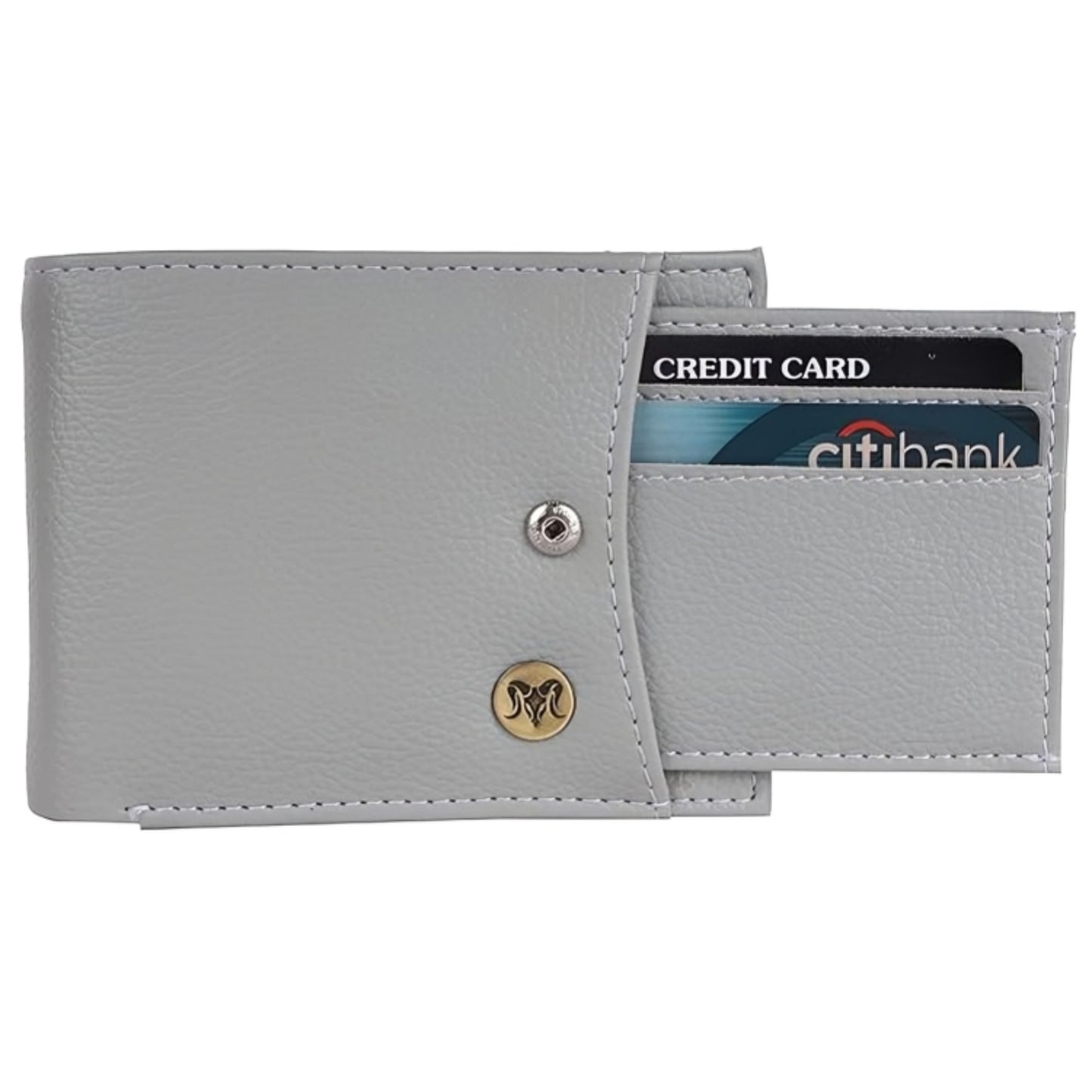 ARIES Vegan Leather Men's Wallet with Loop (Grey)