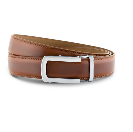 ARIES Autolock Belt for Men- Plain (Light Brown)