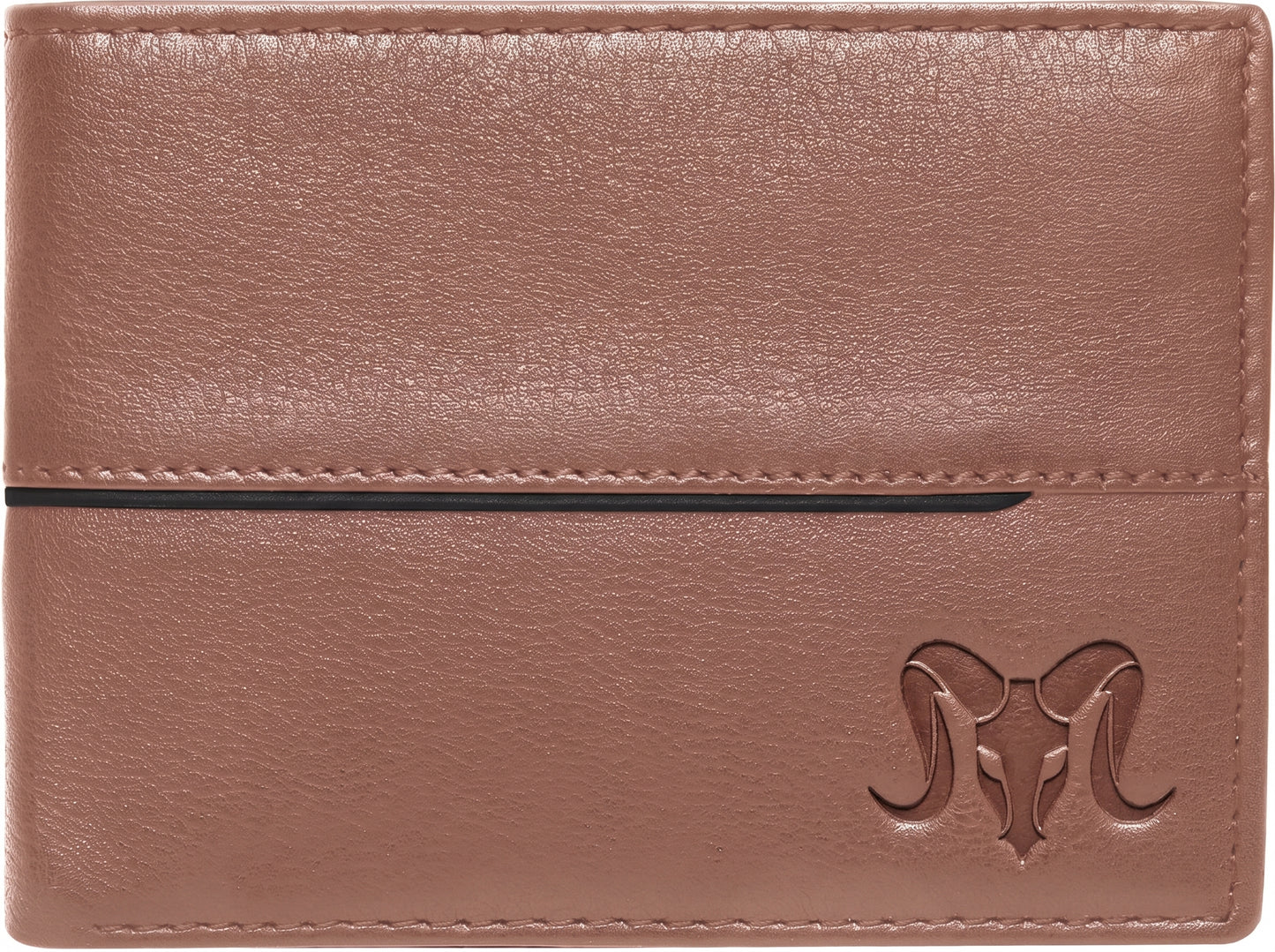 Aries Premium Tan Genuine Leather Bi-Fold Wallet