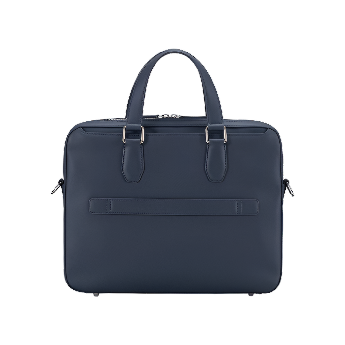 ARIES Laptop Bag in Plain Vegan Leather 16"inch (Blue)