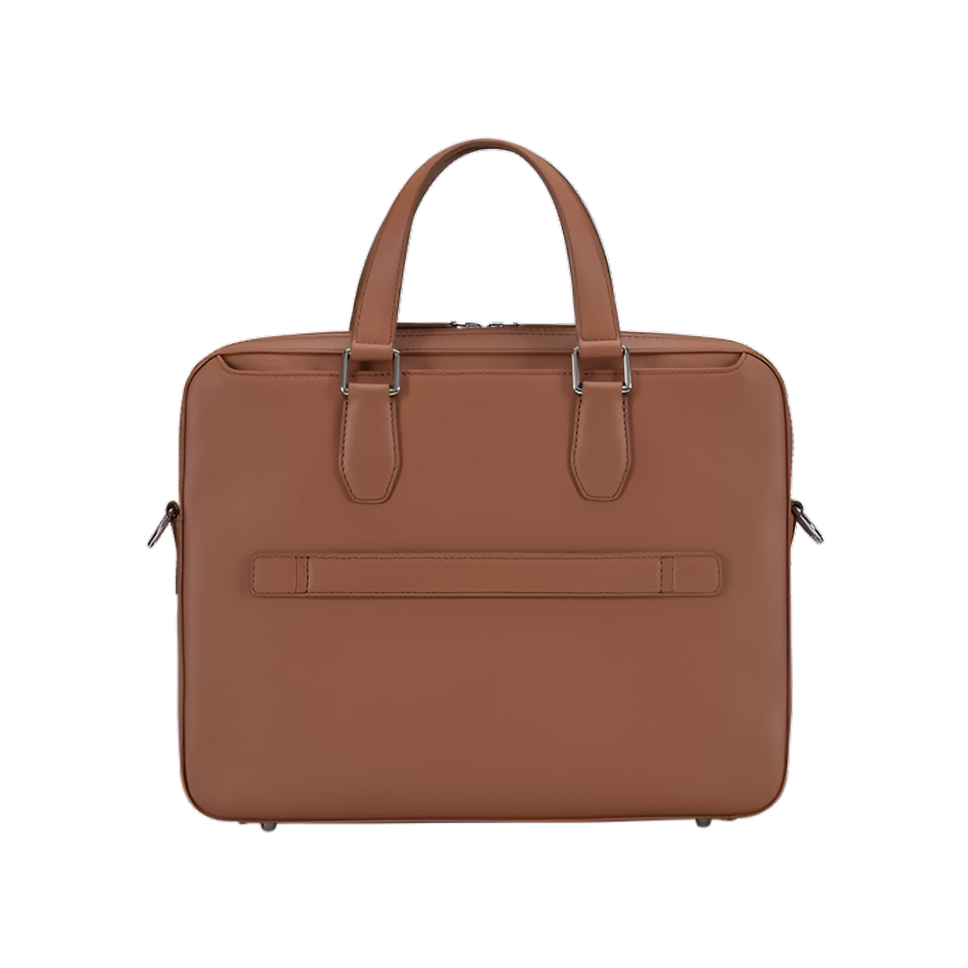 ARIES Laptop Bag in Plain Vegan Leather 16"inch (Brown)