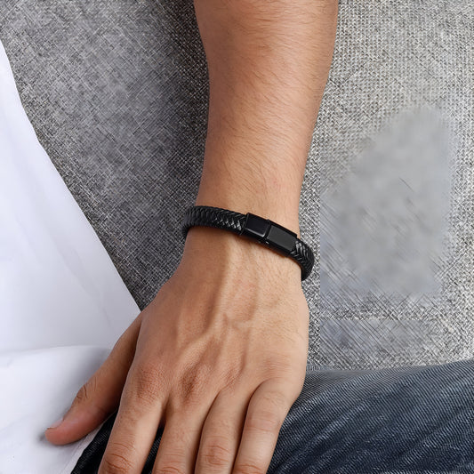 ARIES Magneto Leather Band (Black)