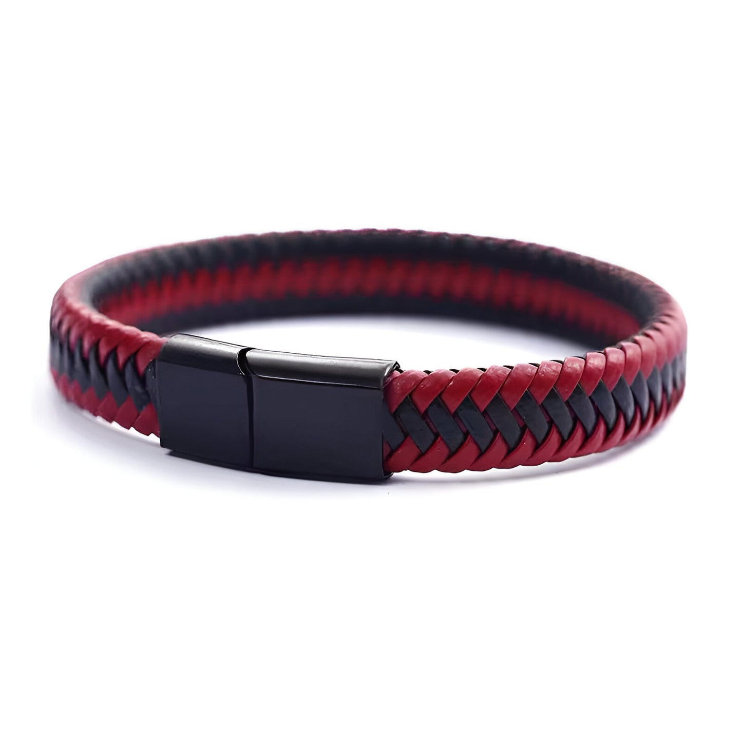 ARIES Magneto Leather Band (Red & Black)