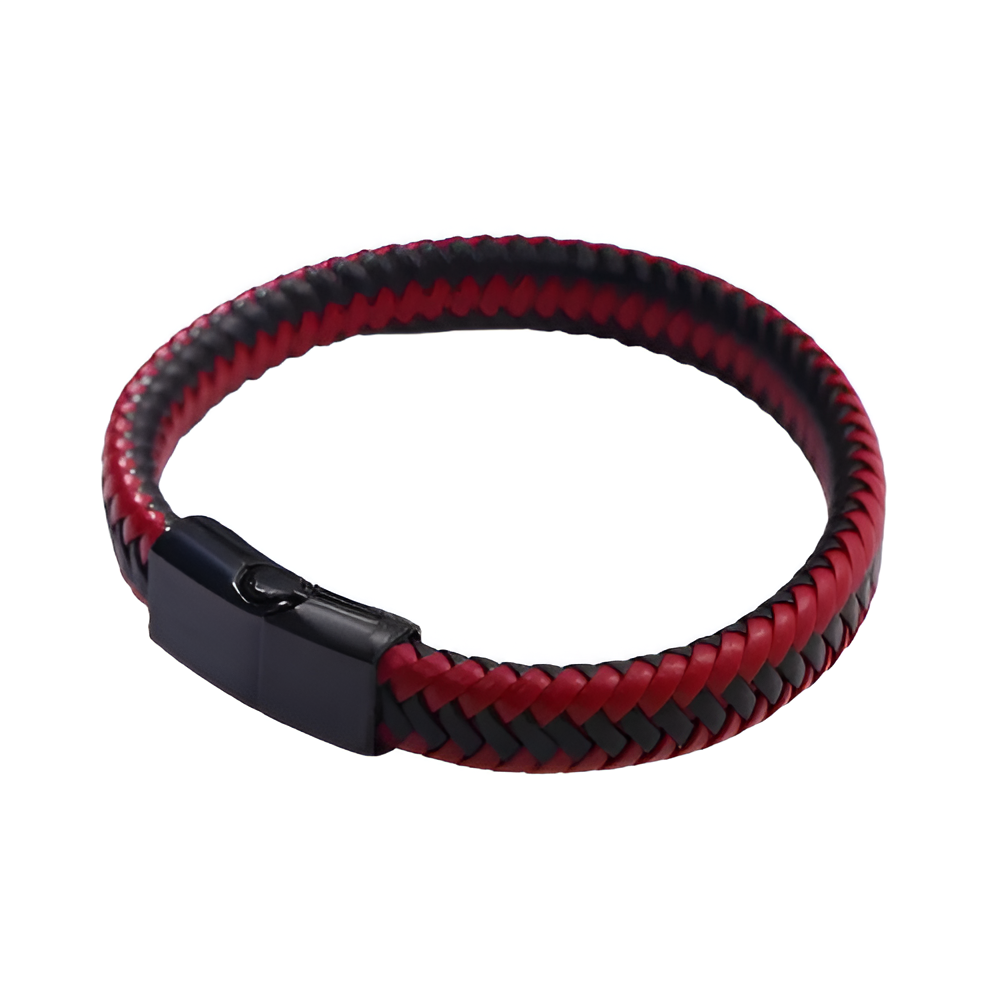 ARIES Magneto Leather Band (Red & Black)